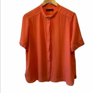 M&S COLLECTION Coral Light Button Up Blouse UK 14